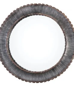 DECOR Uttermost Tanaina Silver Round Mirror