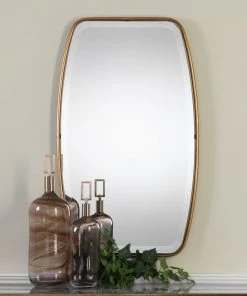 DECOR Uttermost Canillo Antiqued Gold Mirror