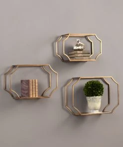 Uttermost Lindee Gold Wall Shelves S/3 DECOR