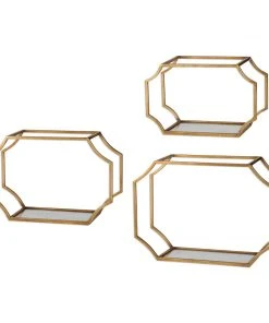 Uttermost Lindee Gold Wall Shelves S/3 DECOR