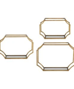 Uttermost Lindee Gold Wall Shelves S/3 DECOR