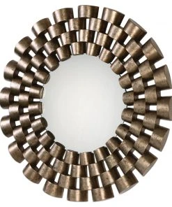 Uttermost Taurion Silver Leaf Round Mirror DECOR