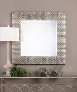 Uttermost Cressida Distressed Silver Square Mirror 6 Uttermost Cressida Distressed Silver Square Mirror