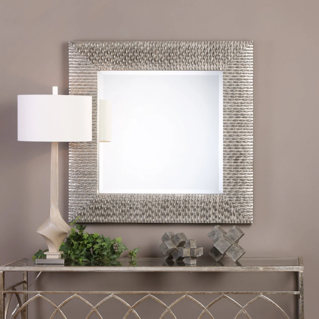 Uttermost Cressida Distressed Silver Square Mirror 4 Uttermost Cressida Distressed Silver Square Mirror