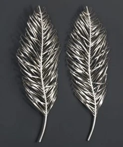 Uttermost Leaflets Silver Wall Art S/2 DECOR