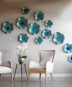 DECOR Uttermost Abella Ceramic Flowers, S/3