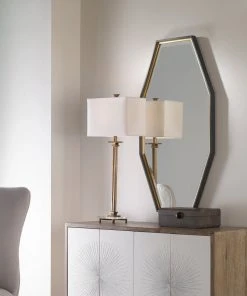 DECOR Uttermost Savion Gold Octagon Mirror