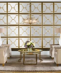 DECOR Uttermost Misa Gold Square Mirrors S/2