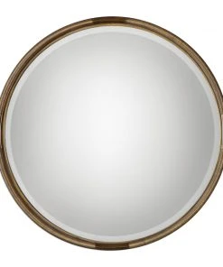 DECOR Uttermost Finnick Iron Coil Round Mirror