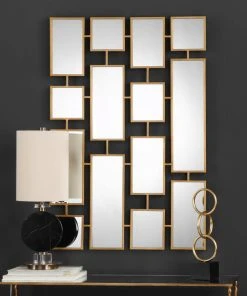 Uttermost Kennon Forged Gold Rectangles Mirror