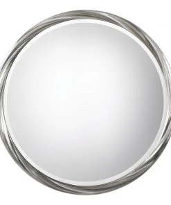 DECOR Uttermost Orion Silver Round Mirror