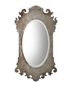 Uttermost Vitravo Oxidized Silver Oval Mirror DECOR