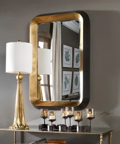 DECOR Uttermost Niva Metallic Gold Wall Mirror