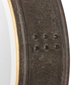 DECOR Uttermost Sturdivant Antiqued Gold Round Mirror