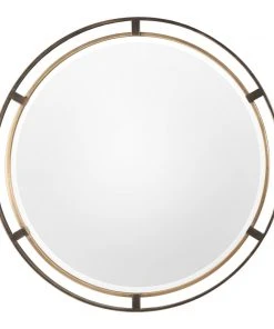 Uttermost Carrizo Bronze Round Mirror DECOR