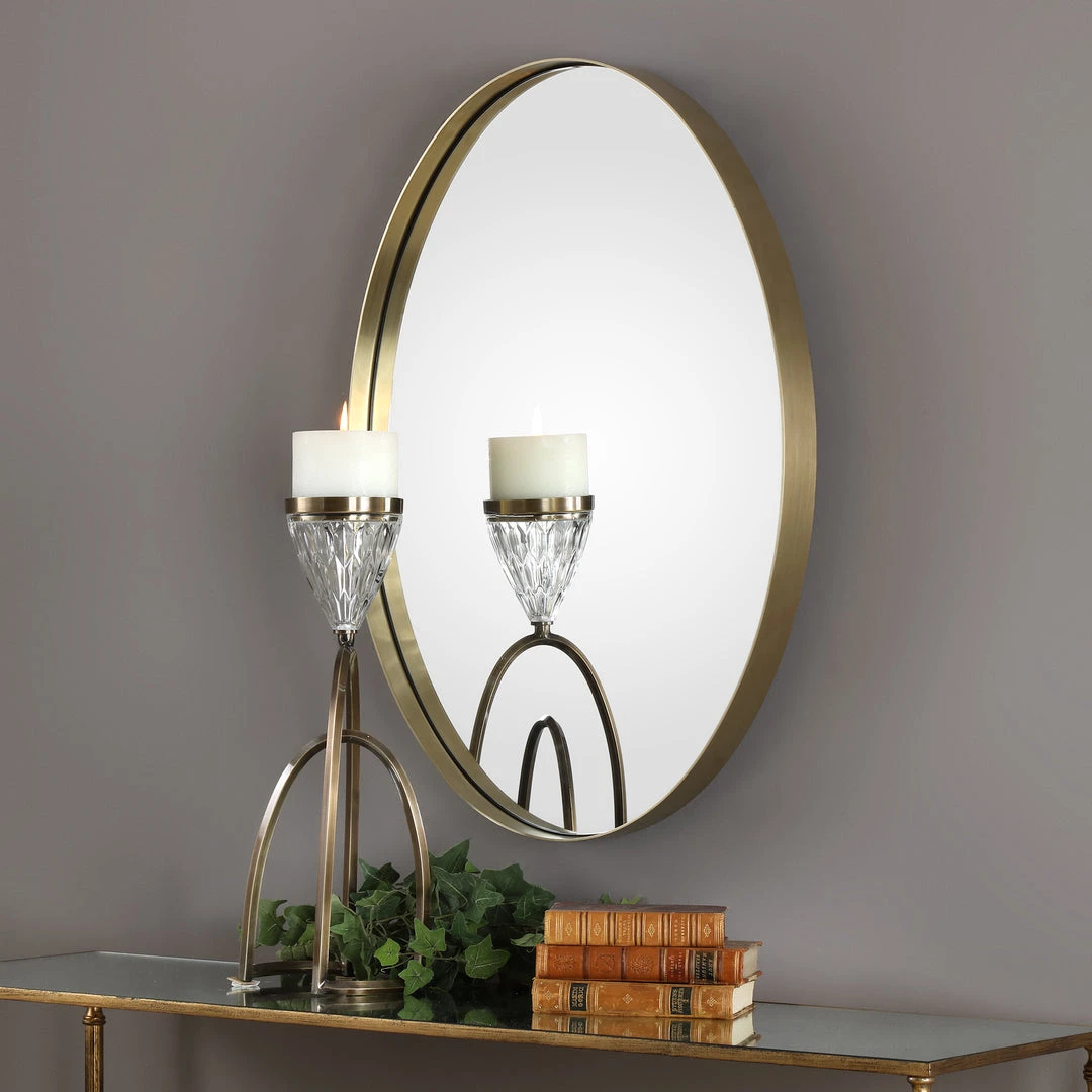 Uttermost Pursley Brass Oval Mirror DECOR 4 Uttermost Pursley Brass Oval Mirror DECOR