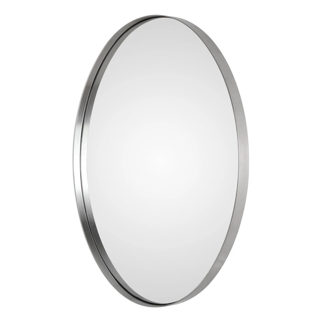 Uttermost Pursley Brushed Nickel Oval Mirror DECOR 5 Uttermost Pursley Brushed Nickel Oval Mirror DECOR