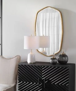 DECOR Uttermost Duronia Antiqued Gold Mirror