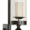 Uttermost Garvin Twist Metal Sconce With Candle