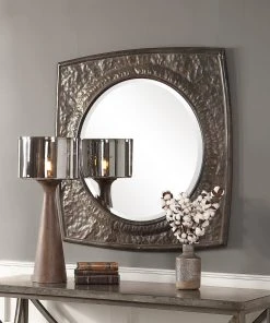 Uttermost Hadeon Hammered Iron Mirror DECOR