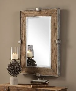 Uttermost Siringo Weathered Wood Mirror DECOR