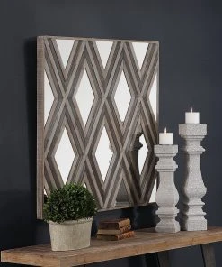 DECOR Uttermost Tahira Tahira Geometric Square Wall Mirror 10 DECOR Uttermost Tahira Tahira Geometric Square Wall Mirror