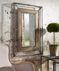 Uttermost Ward Open Framed Wood Mirror DECOR