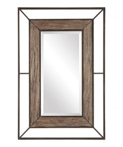 Uttermost Ward Open Framed Wood Mirror DECOR
