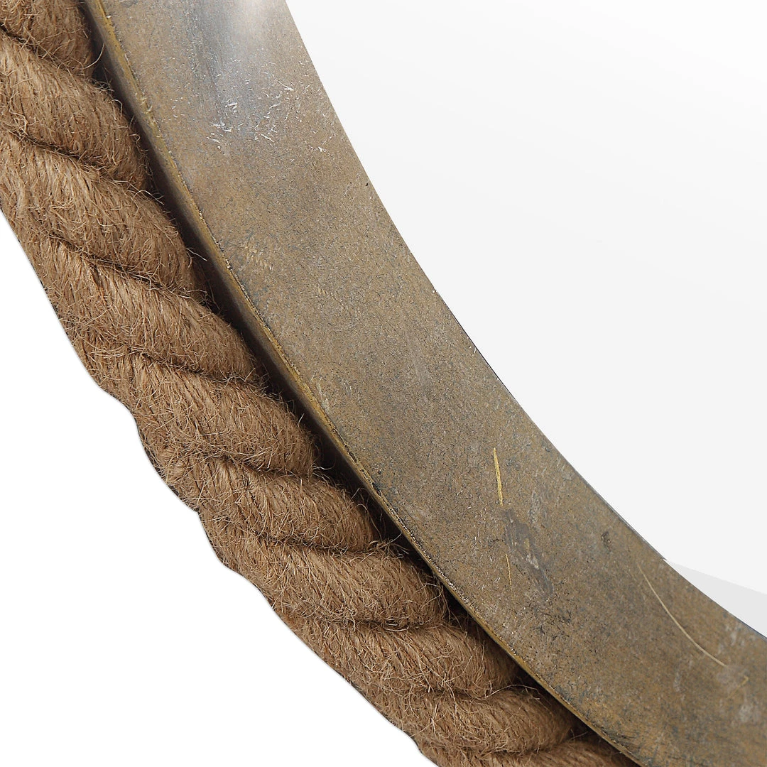 DECOR Uttermost Melton Round Pulley Mirror 8 DECOR Uttermost Melton Round Pulley Mirror