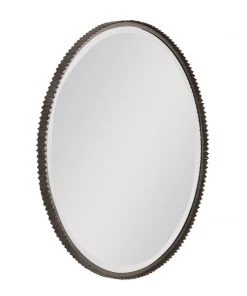 DECOR Uttermost Ada Round Steel Mirror