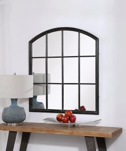 DECOR Uttermost Lyda Aged Black Arch Mirror