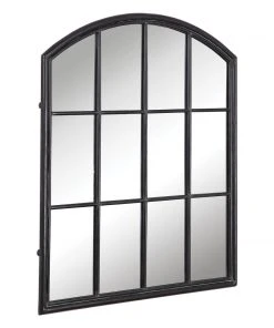 DECOR Uttermost Lyda Aged Black Arch Mirror