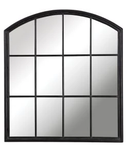 DECOR Uttermost Lyda Aged Black Arch Mirror