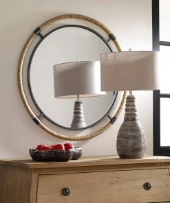 DECOR Uttermost Melville Coastal Round Mirror