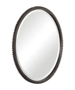 DECOR Uttermost Werner Round Gear Mirror