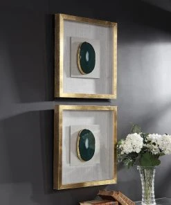 DECOR Uttermost Keeva Agate Stone Shadow Box