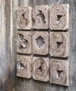 Uttermost Bahati Wood Wall Art, S/9