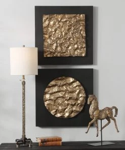 Uttermost Boaz Gold Wall Decor, Set/2