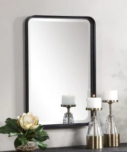 Uttermost Croften Black Vanity Mirror
