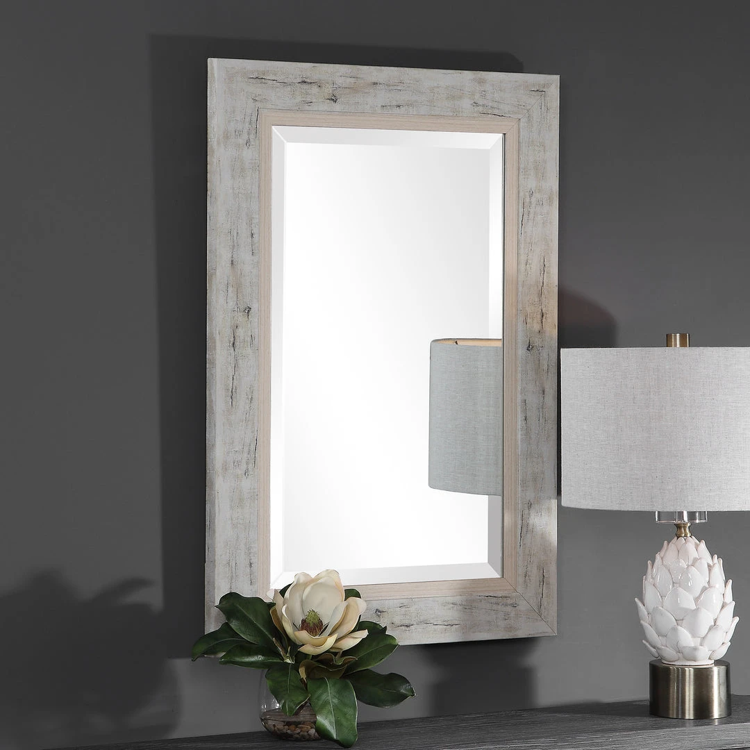 Uttermost Branbury Rustic Light Wood Mirror 5 Uttermost Branbury Rustic Light Wood Mirror