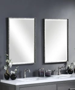DECOR Uttermost Callan Silver Vanity Mirror 12 DECOR Uttermost Callan Silver Vanity Mirror