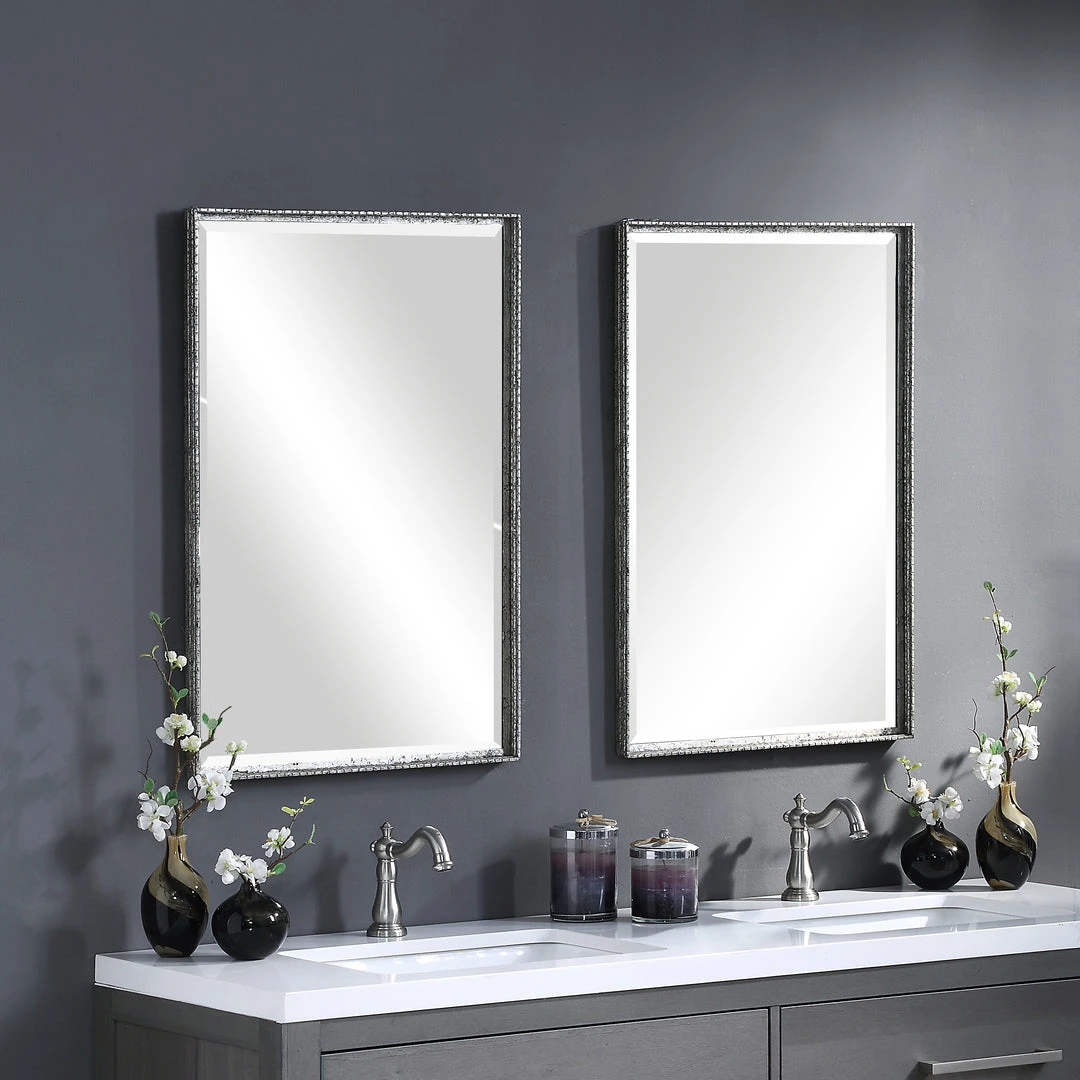 DECOR Uttermost Callan Silver Vanity Mirror 5 DECOR Uttermost Callan Silver Vanity Mirror