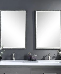 DECOR Uttermost Callan Silver Vanity Mirror