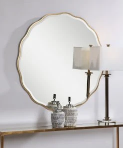 Uttermost Aneta Gold Round Mirror