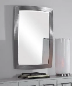 Uttermost Haskill Brushed Nickel Mirror DECOR 12 Uttermost Haskill Brushed Nickel Mirror DECOR
