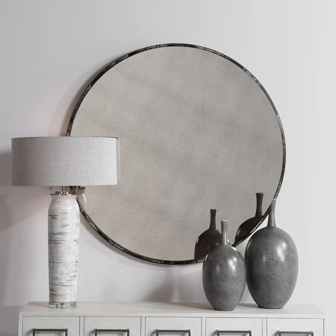 DECOR Uttermost Argand Industrial Round Mirror 4 DECOR Uttermost Argand Industrial Round Mirror