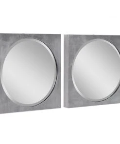 DECOR Uttermost Aletris Modern Square Mirrors, S/2