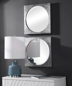DECOR Uttermost Aletris Modern Square Mirrors, S/2