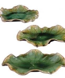 Uttermost Abella Green Ceramic Wall Decor, S/3