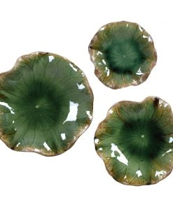 Uttermost Abella Green Ceramic Wall Decor, S/3